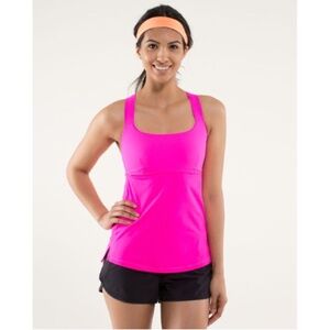 𝅺 Lululemon Track And Train Tank Raspberry Glo Light women's size 4 ?